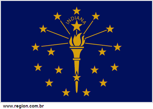 Bandeira do Estado Americano Indiana