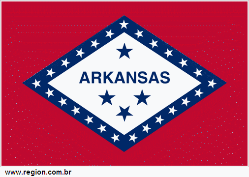 Bandeira do Estado Americano Arcansas