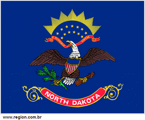 Bandeira do Estado Americano Dakota do Norte