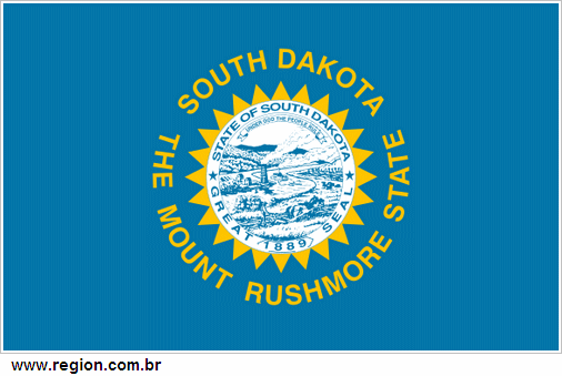 Bandeira do Estado Americano Dakota do Sul