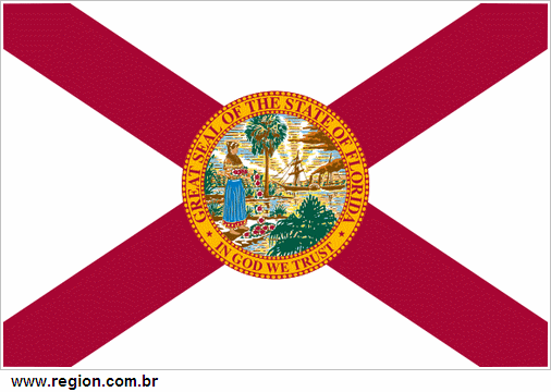 Bandeira do Estado Americano Flórida