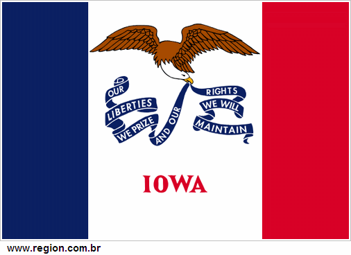 Bandeira do Estado Americano Iowa