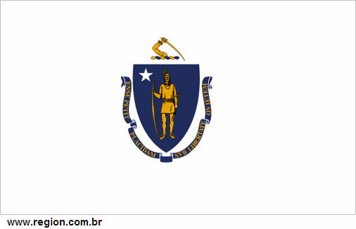 Bandeira do Estado Americano Massachusetts