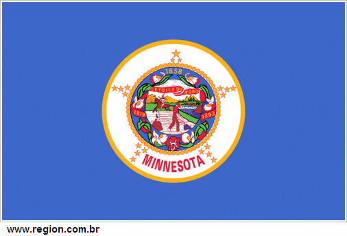 Bandeira do Estado Americano Minesota