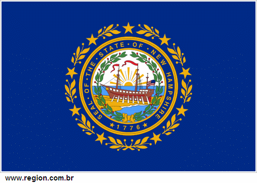 Bandeira do Estado Americano Nova Hampshire