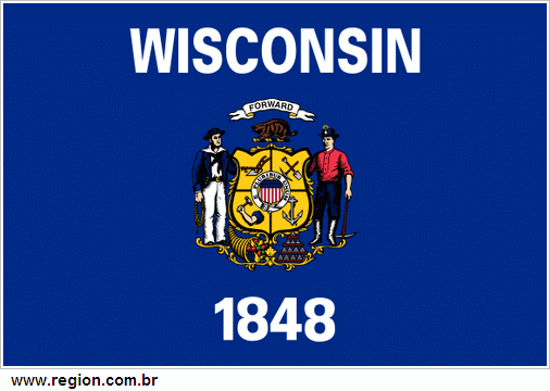 Bandeira do Estado Americano Wisconsin
