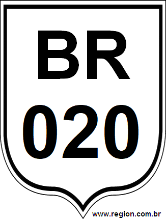 Placa da BR 020