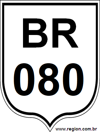 Placa da BR 080