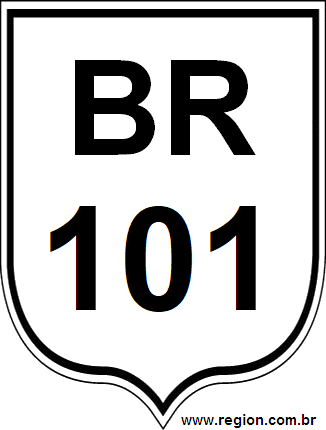 Placa da BR 101