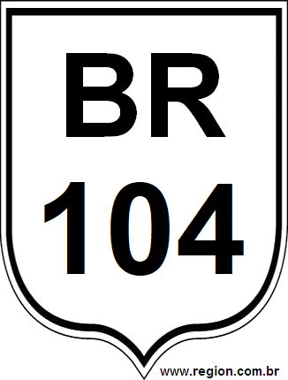 Placa da BR 104
