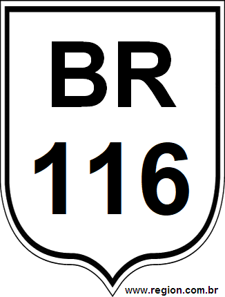 Placa da BR 116