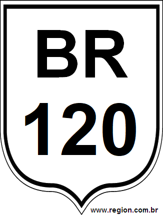 Placa da BR 120