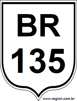 Placa da BR 135