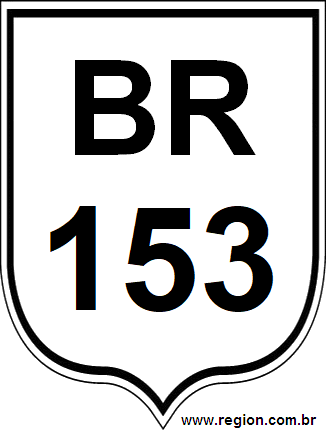 Placa da BR 153
