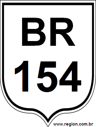 Placa da BR 154