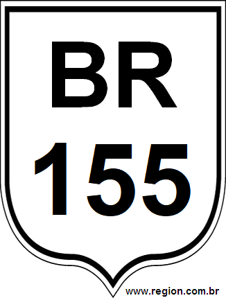 Placa da BR 155