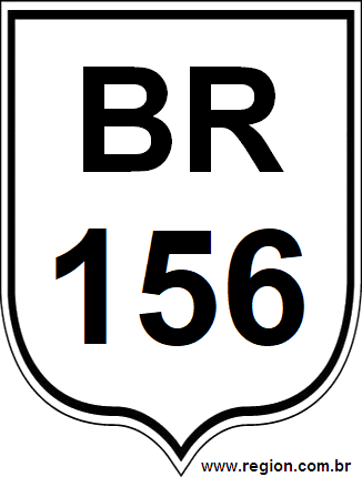 Placa da BR 156