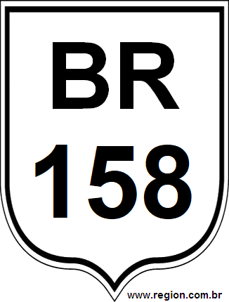 Placa da BR 158
