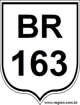 Placa da BR 163