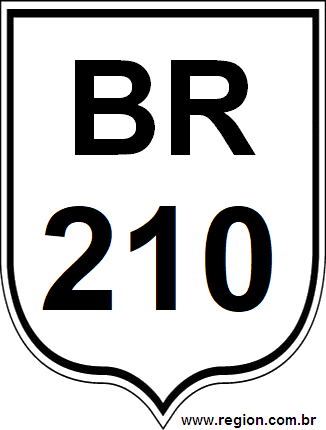 Placa da BR 210