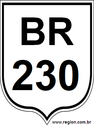 Placa da BR 230