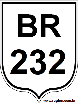 Placa da BR 232