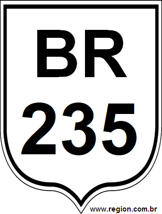 Placa da BR 235