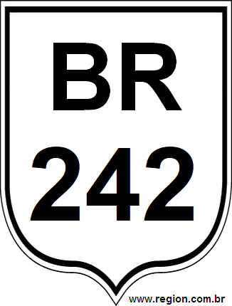 Placa da BR 242
