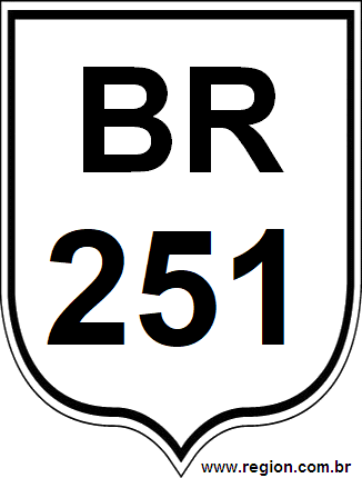 Placa da BR 251