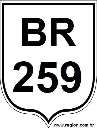Placa da BR 259