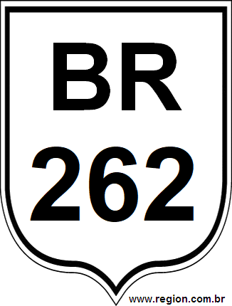 Placa da BR 262