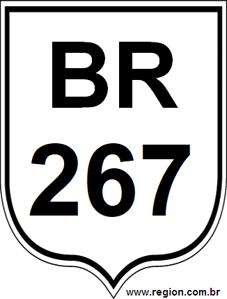 Placa da BR 267