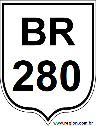 Placa da BR 280