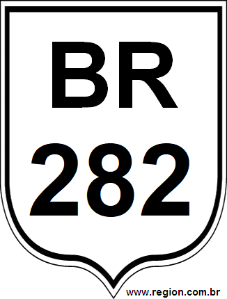 Placa da BR 282