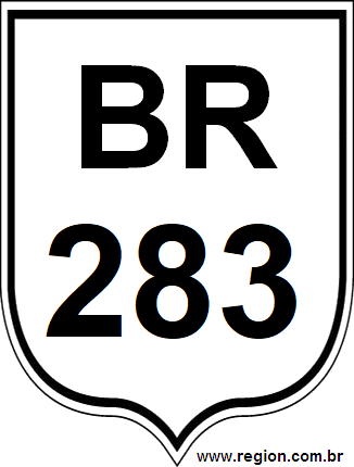 Placa da BR 283