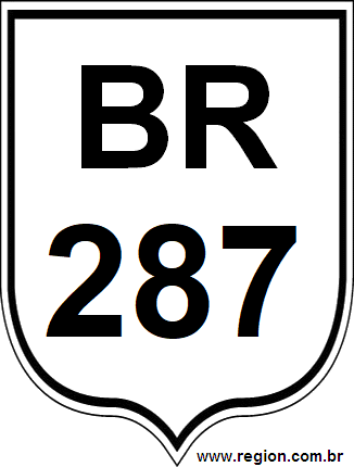 Placa da BR 287