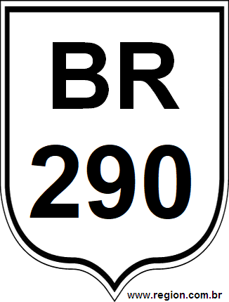 Placa da BR 290