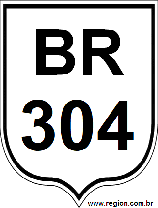Placa da BR 304