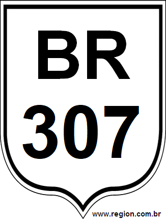 Placa da BR 307