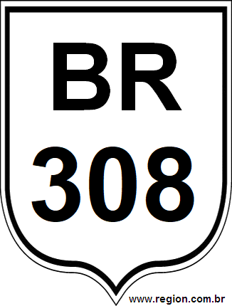 Placa da BR 308