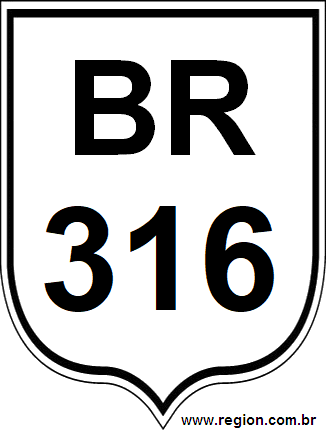 Placa da BR 316