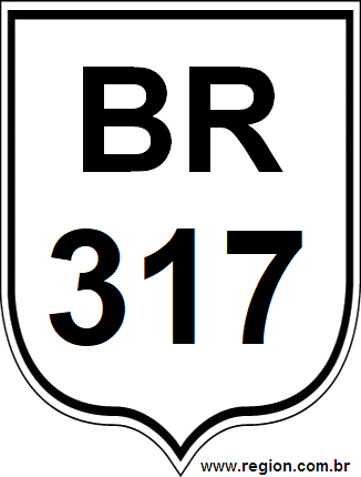 Placa da BR 317