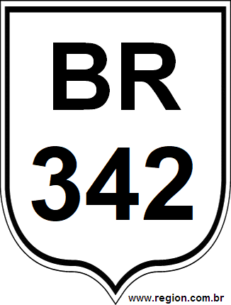 Placa da BR 342
