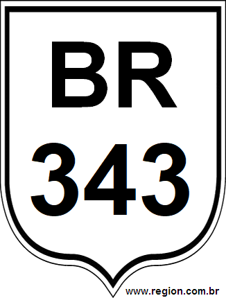 Placa da BR 343