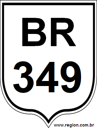 Placa da BR 349