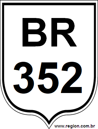 Placa da BR 352
