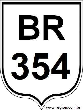 Placa da BR 354