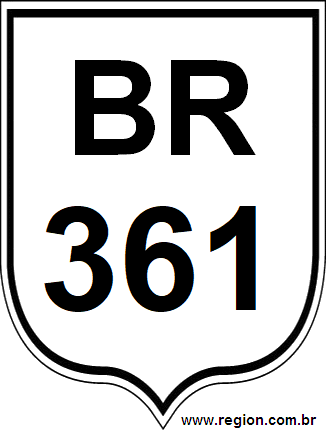 Placa da BR 361