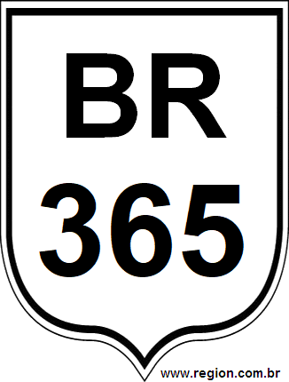 Placa da BR 365