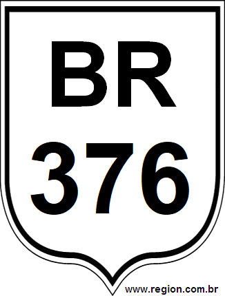Placa da BR 376